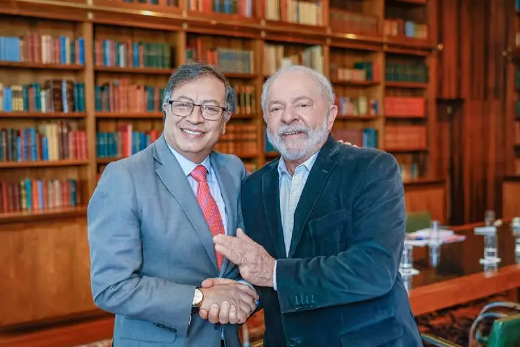 O presidente da Colômbia, Gustavo Petro, e o presidente Lula (Ricardo Stuckert/Presidência da República/Reprodução)