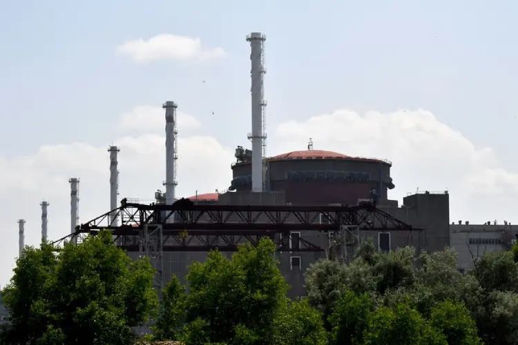 A usina nuclear de Zaporizhzhia, no sul da Ucrânia, em 15 de junho de 2023 (AFP)