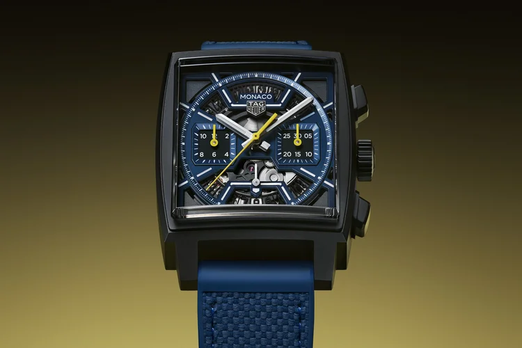 TAG Heuer Mônaco em uma nova versãos azul escuro. (Divulgação/Divulgação)