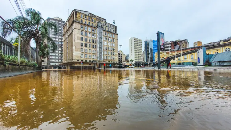 Inundações em Porto Alegre. (Giulian Serafim / PMPA/Divulgação)