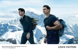 Imagem referente à matéria: Louis Vuitton reúne os tenistas Roger Federer e Rafael Nadal nas montanhas da Itália