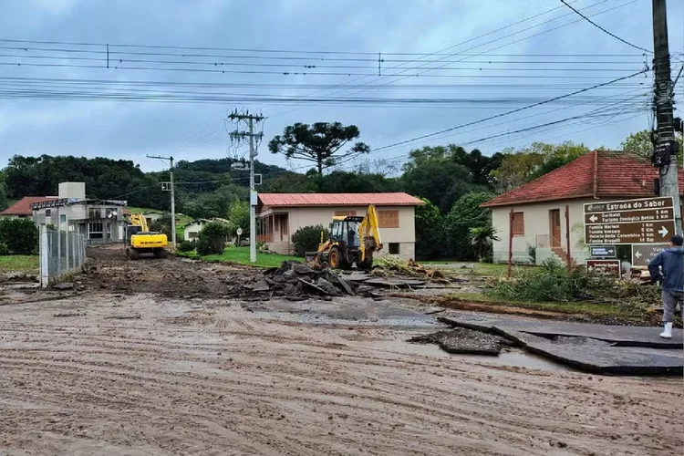 Vale dos Vinhedos: área com algumas das vinícolas brasileiras mais famosas sofre com efeitos das chuvas (Naiára Martini (Aprovale)/Divulgação)