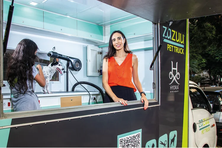 Aline Lex, da Zazuu. A startup foi a primeira brasileira a ser selecionada para participar do programa (Leandro Fonseca/Exame)