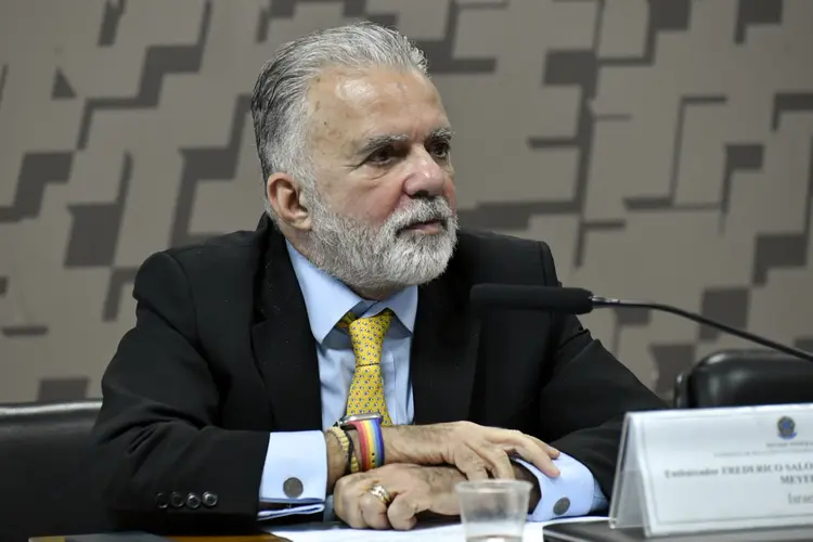 Frederico Mayer durante audiência no Senado antes de se tornar o embaixador de Israel  ( Geraldo Magela/Agência Senado)