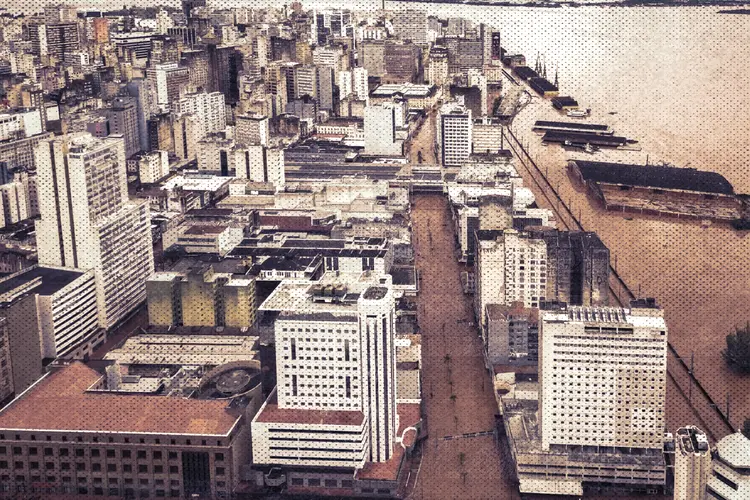 Porto Alegre: cidade segue embaixo d'água e Guaíba só deve começar a descer na semana que vem (Carlos Macedo/Bloomberg/Getty Images)