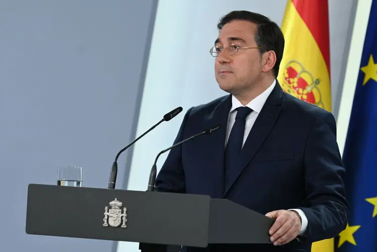 José Manuel Albares rebateu os comentários de Milei contra o governo espanhol (Europa Press News/Getty Images)