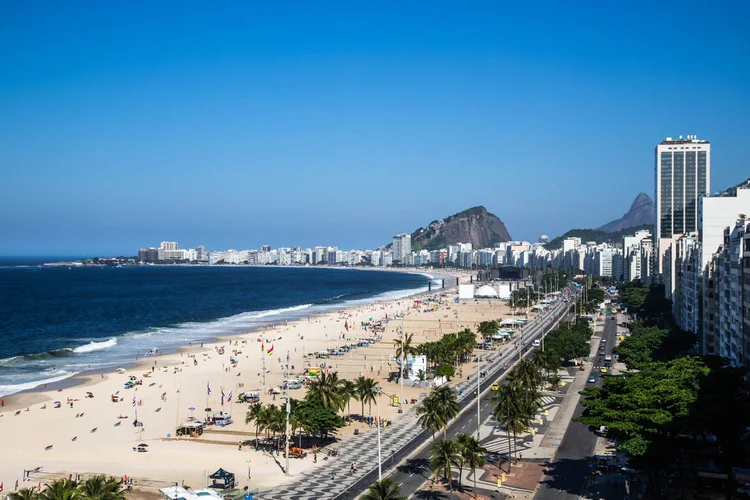 Praia de Copacabana, vista do Leme (Leandro Fonseca/Exame)