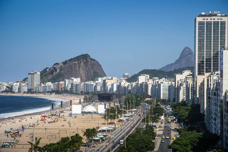 Vista da praia de Copacabana, uma das mais conhecidas do mundo (Leandro Fonseca/Exame)