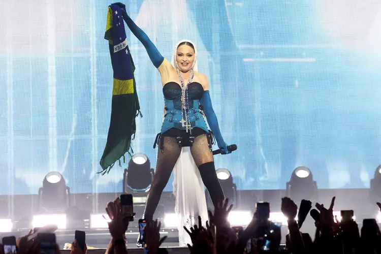Madonna 2024: Rainha do Pop se apresentou no Rio neste sábado (Kevin Mazur/WireImage for Live Nation/Getty Images)