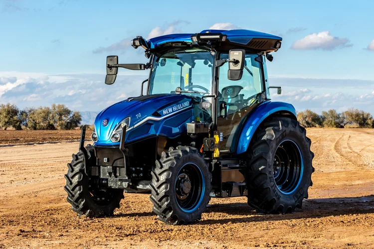 Trator elétrico da New Holland: protótipo foi exposto na Agrishow  (Divulgação)