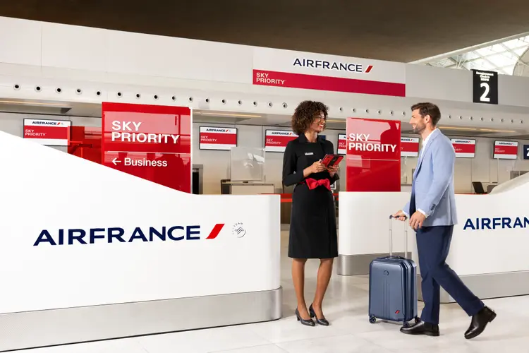 Balcão da Air France: serviço de acompanhamento custa 200 euros (Air France/Divulgação)