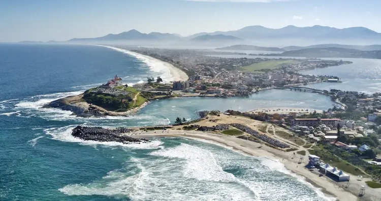 Vista aérea de Saquarema (Secretaria de Comunicação/Divulgação)