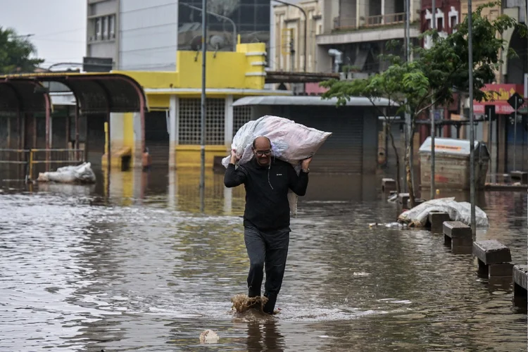 Chuvas no Sul: Santa Catarina sofre com temporais (Nelson ALMEIDA/AFP)