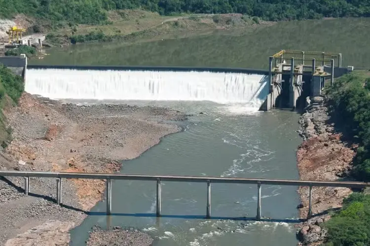 Barragem da Usina Hidrelétrica 14 de Julho, que rompeu parcialmente nesta quinta-feira: risco emergencial  (Ceran/Divulgação)
