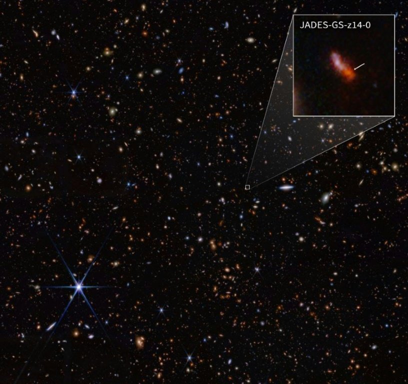 Telescópio James Webb bate próprio recorde ao encontrar galáxia mais distante conhecida