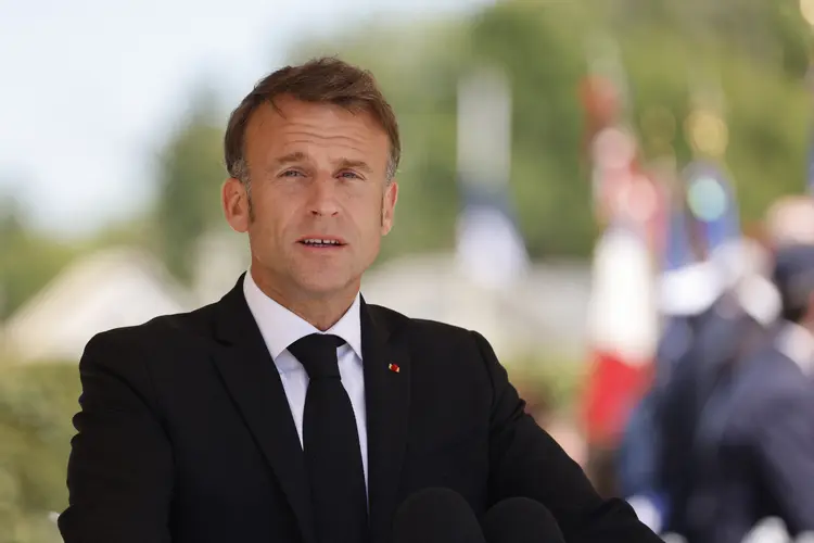 Emmanuel Macron, presidente da França, convocou eleições antecipadas para 30 de junho (Ludovic Marin/AFP)