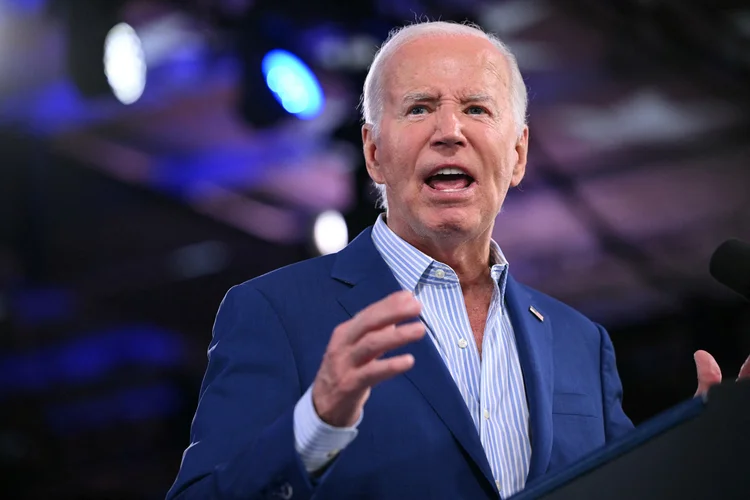 Joe Biden durante comício em Raleigh, Carolina do Norte, em 28 de junho (Mandel Ngan/AFP)