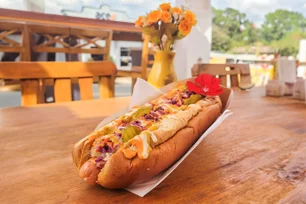 Imagem referente à matéria: "Cachorro-quente de flor"? Conheça o sanduíche feito em Holambra, a "cidade das flores"