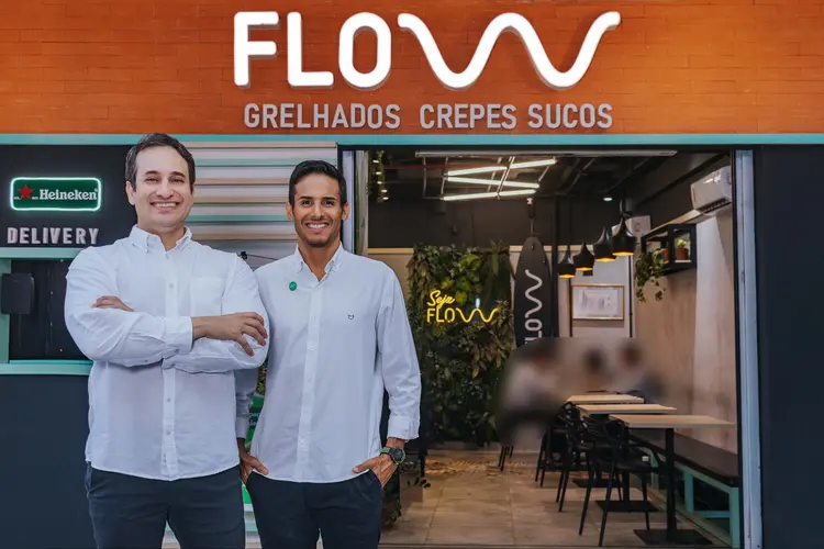 Mateus Martins e Pedro Suassuna, da Flow: vamos dobrar o tamanho o faturamento este ano (Flow Franquia/Divulgação)