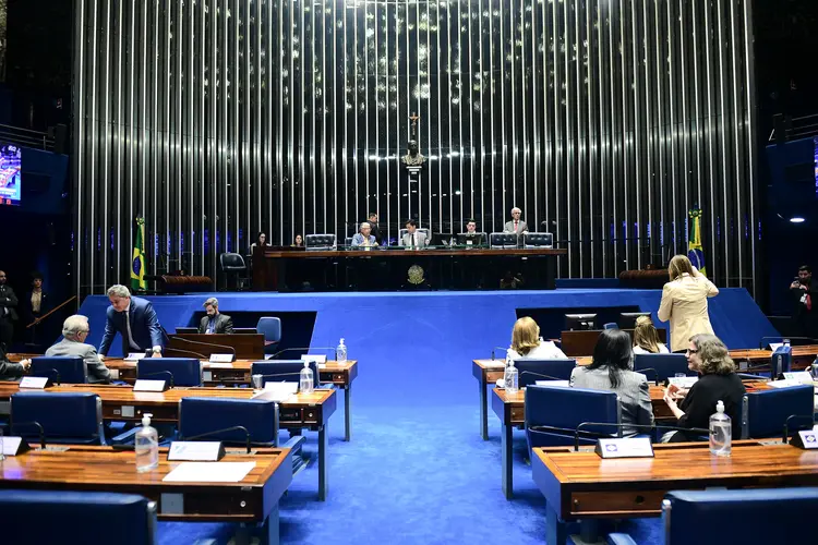 Plenário do Senado Federal durante sessão deliberativa ordinária. Ordem do dia.

Na pauta, o projeto de lei (PL) 2.308/2023, que estabelece o marco regulatório para a produção do hidrogênio de baixa emissão de carbono e determina incentivos fiscais e financeiros para o setor. 

Foto: Pedro Françao/Agência Senado