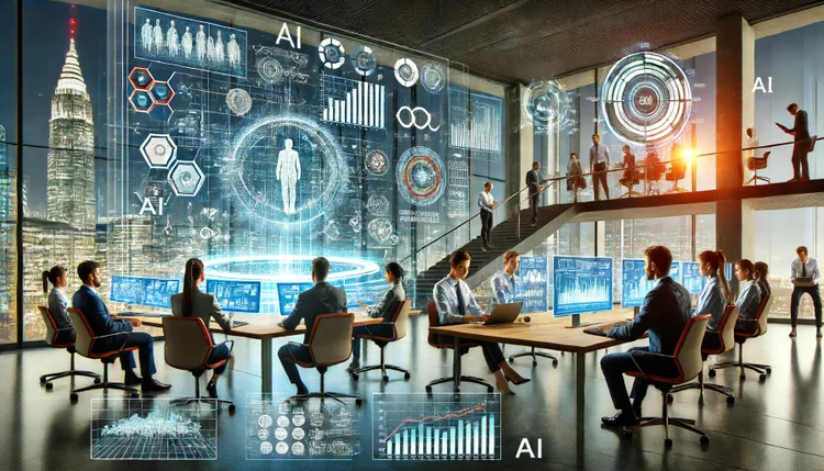 Futuro do trabalho e IA (Autor - Imagem gerada por IA/Exame)