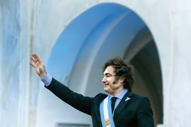 Javier Milei: presidente da Argentina tomou posse em dezembro com apoio do setor agrícola (Diego Lima/AFP/Getty Images)