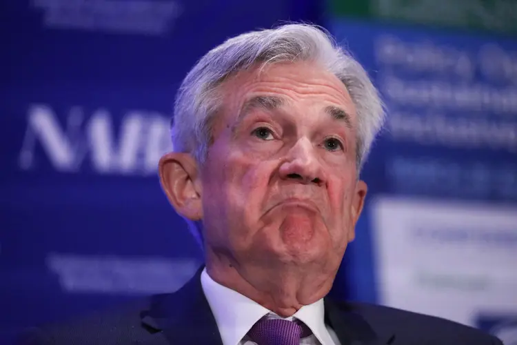 Jerome Powell, presidente do Fed: banco central americano (Yasin Ozturk/Anadolu Agency /Getty Images)