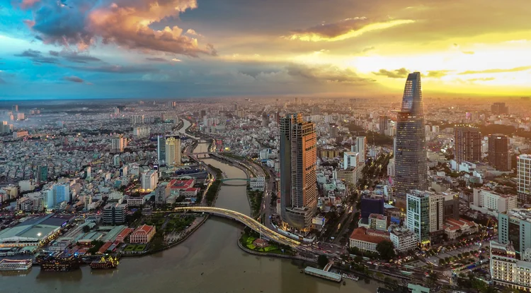 Siagon, cidade do Vietnã: bolsa local subiu 15% no ano (	Ho Ngoc Binh/Getty Images)