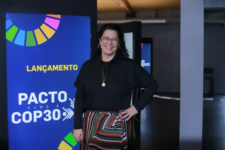 Camila Valverde, COO do Pacto Global: “Eu me pergunto se já não estamos atrasados. A hora é agora, não é só na COP30” (Monica Silva/Pacto Global/Divulgação)