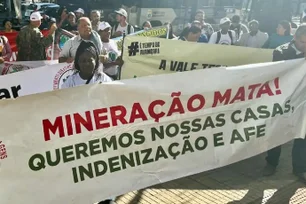 Imagem referente à matéria: Caso Samarco: atingidos fazem ato contra sigilo envolvendo novo acordo