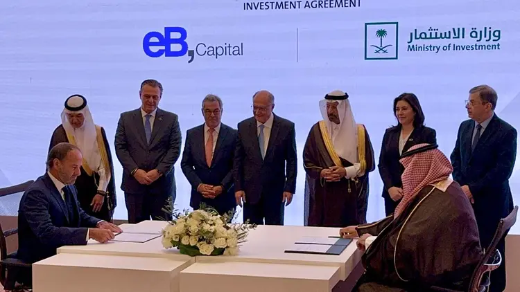 O anúncio foi feito durante visita da delegação brasileira, que inclui líderes do governo, ApexBrasil, BNDES e CNI, à capital de Riad, com a finalidade de estreitar os laços comerciais (eB Capital/Divulgação)