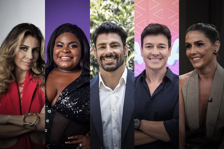 Giovanna Antonelli, Jojo Todynho, Cauã Reymond, Rodrigo Faro e Deborah Secco são alguns artistas que fazem publicidade para PMEs na startup Aceleraí (Globo/RecordTV/Divulgação)
