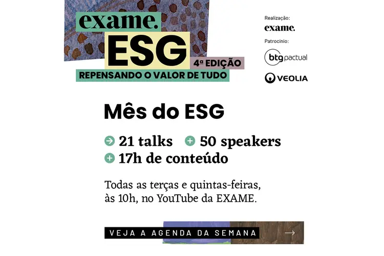 Summit ESG 2024: no mês do ESG, a EXAME promovo o maior evento de negócios sustentáveis da imprensa (Arte/Exame)