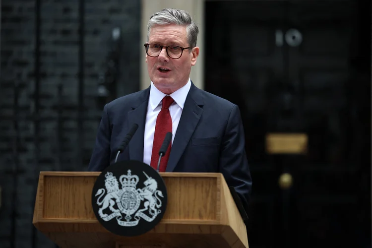 Keir Starmer, primeiro-ministro do Reino Unido (HENRY NICHOLLS/AFP)