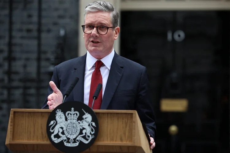 Keir Starmer, primeiro-ministro do Reino Unido (HENRY NICHOLLS/AFP)