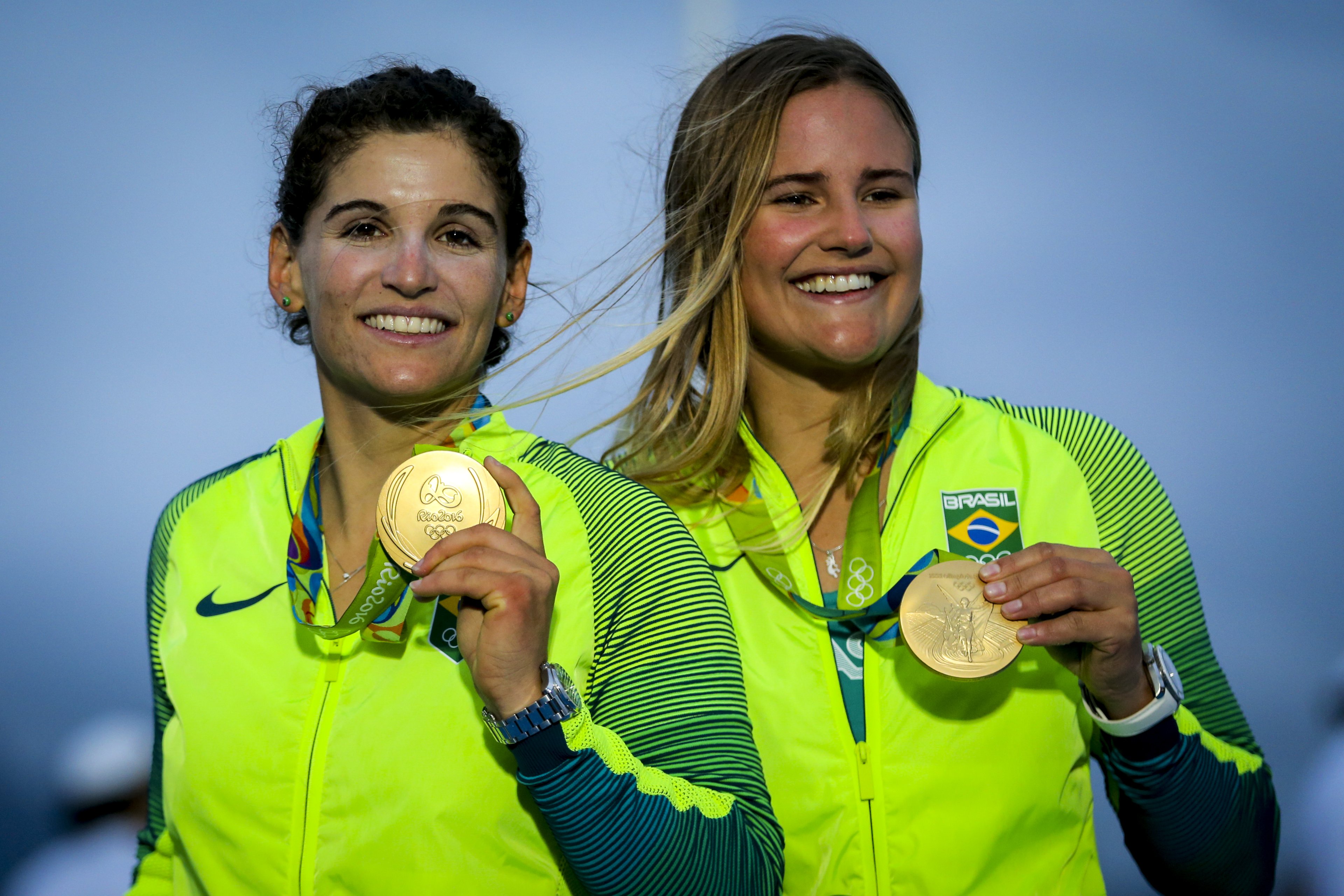 Martine Grael e Kahena Kunze, durante a Olimpíada do Rio