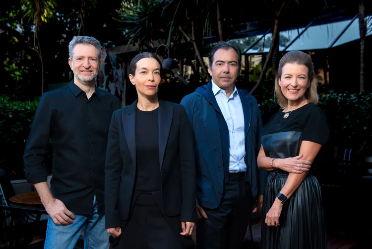 Alexandre Cymbalista, CEO da Latitutes, Gabriela Figueiredo, CEO da Matueté, Tomas Perez, CEO da Teresa Perez e Marina Gouvêa, CEO da Primetour. (Divulgação/Divulgação)