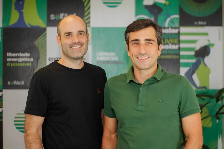 Guillaume Tiret e Fabio Carrara, da Solfácil: vamos dobrar de tamanho em 2024 (Solfácil/Divulgação)