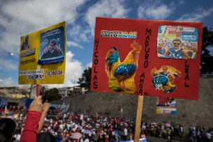 Imagem referente à matéria: Maduro encerra campanha eleitoral apelidado de 'meu galo pinto' e culpa oposição por crise do país