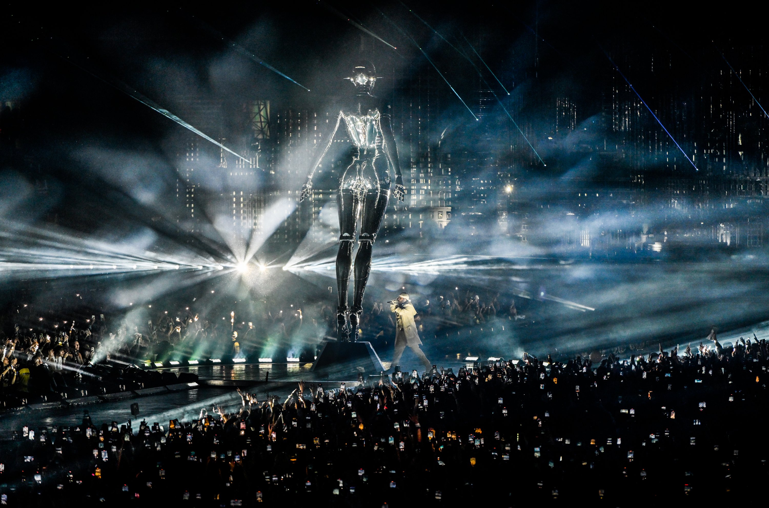 Show de The Weeknd em Londres, na Inglaterra, em agosto de 2023