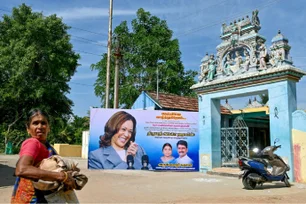 Imagem referente à matéria: Religiosos de vilarejo indiano onde avô de Kamala Harris viveu rezam por vitória da democrata