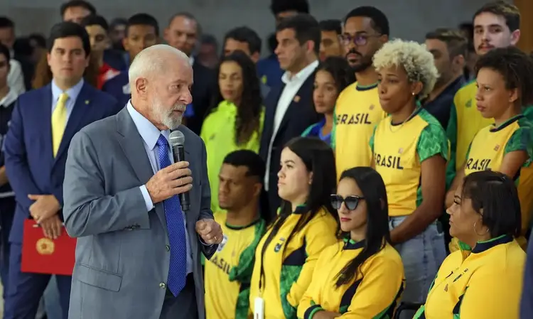Lula em Brasília, durante evento para anunciar a mudança na Bolsa Atleta (Agência Brasil)