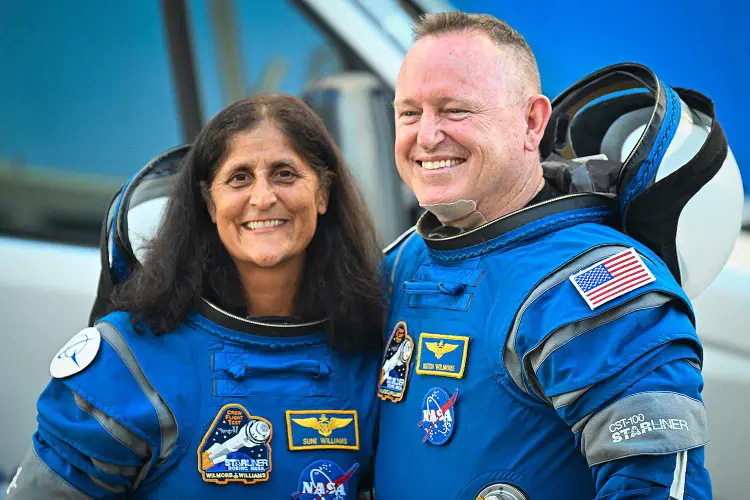 Suni Williams e Butch Wilmore: astronautas estão no espaço aguardando os devidos ajustes na nave desenvolvida pela Boeing (Nasa/Divulgação)