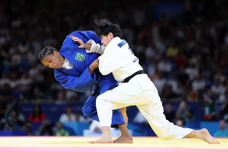 Rafaela Silva, judoca disputou nas Olimpíadas de Paris (Alex Pantling/Getty Images)