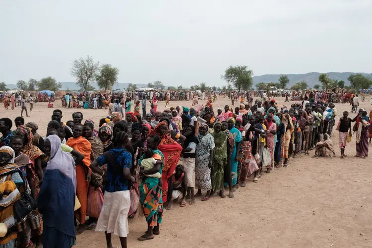 Guerra no Sudão: campos de refugiados em meio ao conflito no país (GUY PETERSON/AFP/Getty Images)