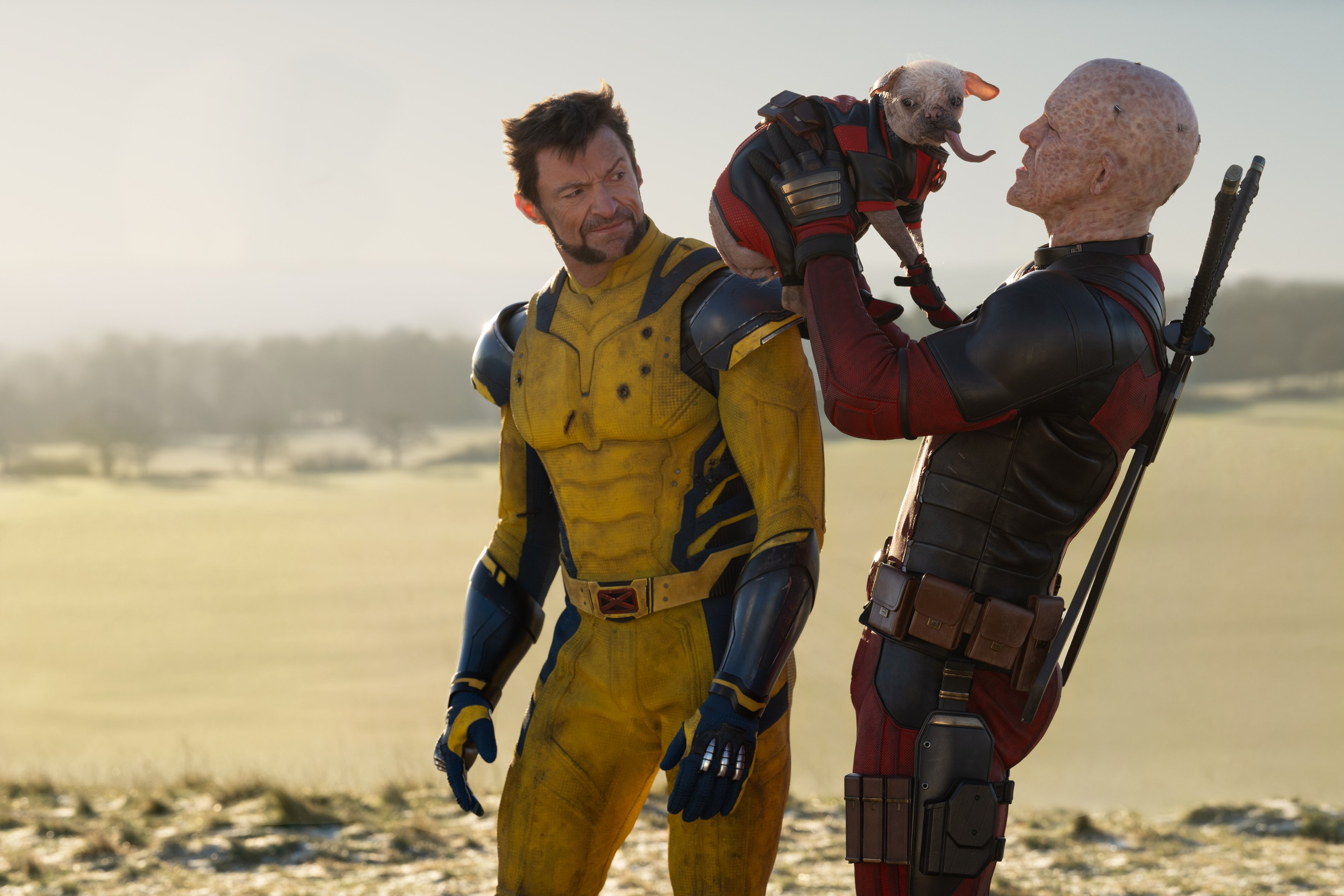 Hugh Jackman como Wolverine/Logan e Ryan Reynolds como Deadpool/Wade Wilson em "Deadpool & Wolverine"