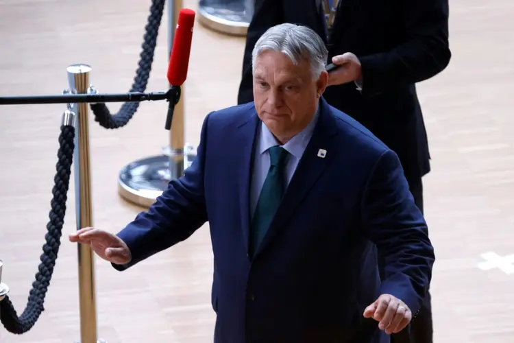 O primeiro-ministro da Hungria, Viktor Orban, em Bruxelas, em 27 de junho de 2024 (AFP/AFP)