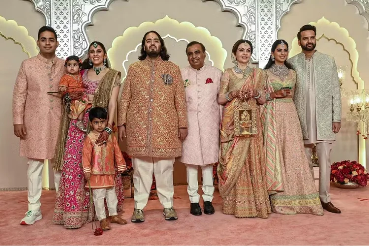 Cerimônia de casamento de Anant e Radhika Merchant em Mumbai (SUJIT JAISWAL/AFP)