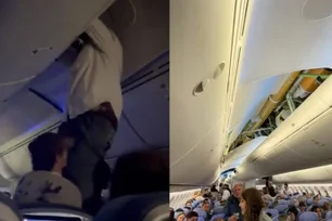 Imagem referente à matéria: Passageiro é resgatado do teto após turbulência em voo para Montevidéu