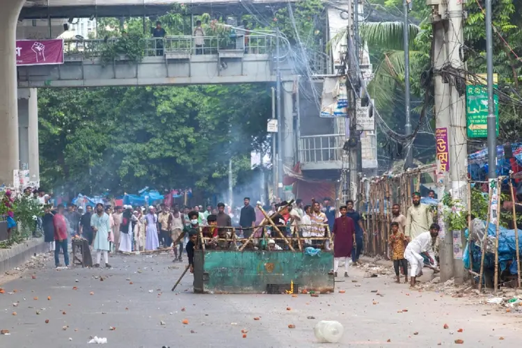 Bangladesh: Essa foi a principal reivindicação dos estudantes que saíram às ruas há duas semanas (AFP/AFP)